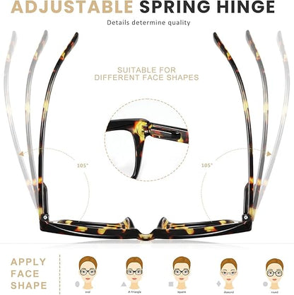 3 Pack Tortoiseshell Reading Glasses