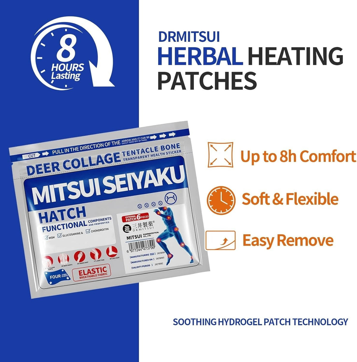 Herbal Warming Patches – 12 Count Natural Heat Therapy for Muscle & Joint Comfort