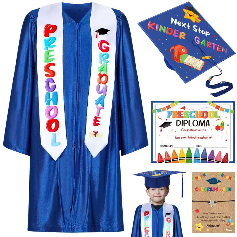 Preschool Graduation Cap and Gown Set Class of 2026