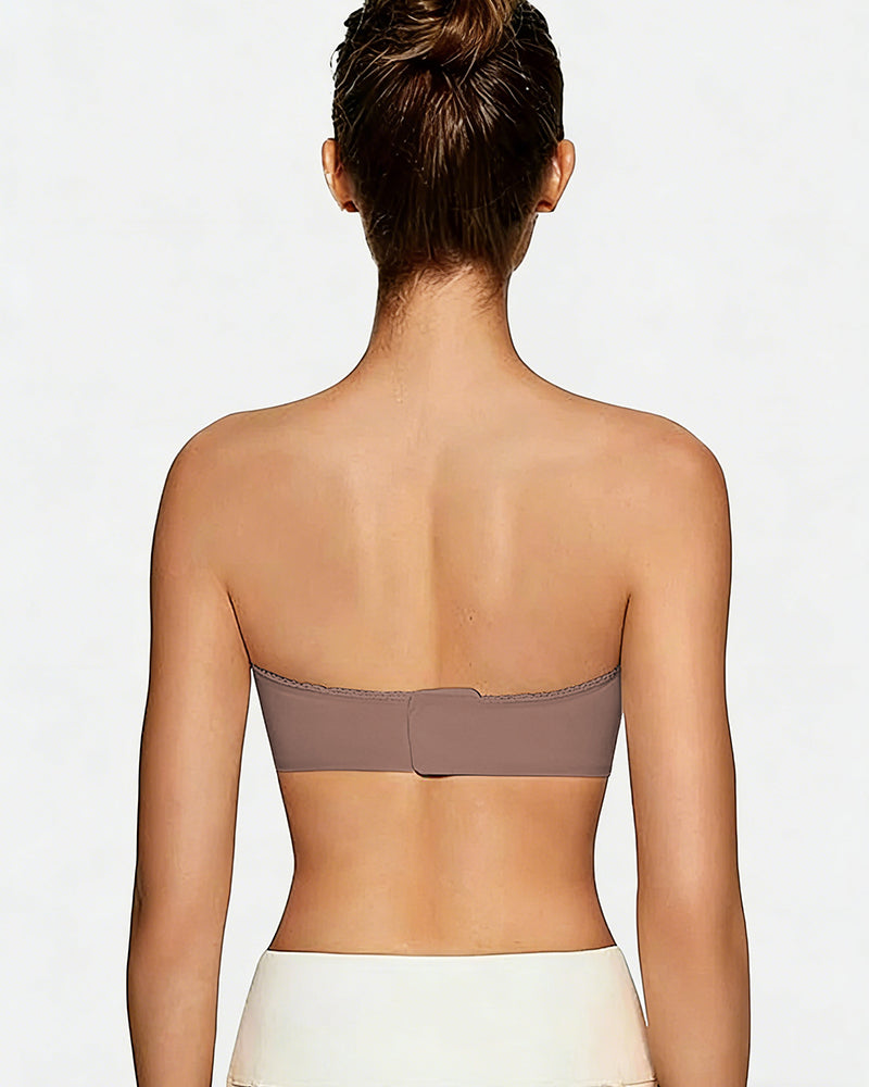 Strapless Wireless Padded Bandeau Bra – Non-Slip Seamless Comfort