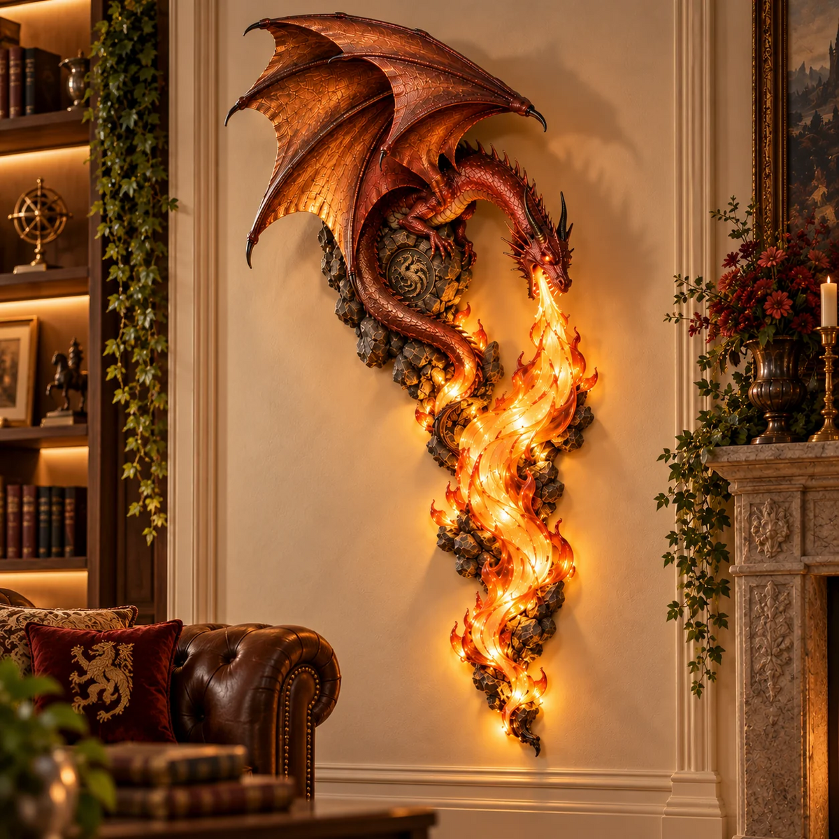 Dragonfire Guardian Wall Sconce – A Legendary Flame Awakens On Your Wall 🔥