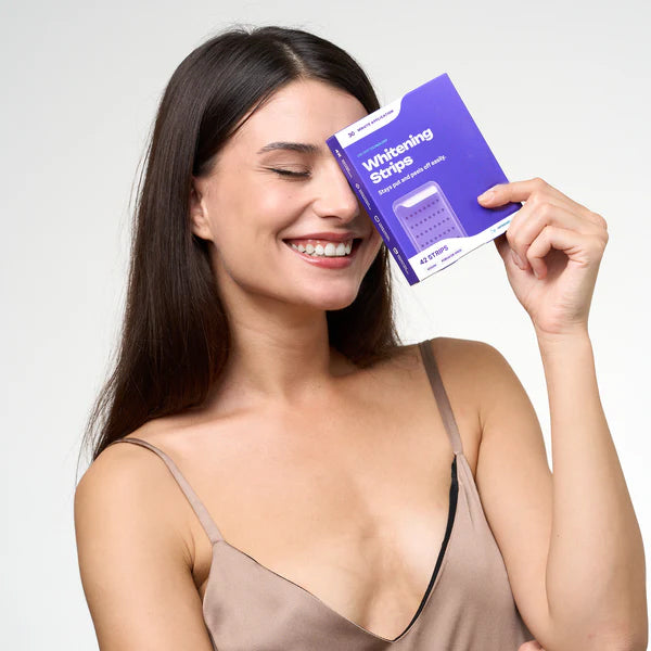 Purple Teeth Whitening Strips – Instant Brightening & Stain Correcting Strips (42 Pack)