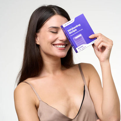 Purple Teeth Whitening Strips – Instant Brightening & Stain Correcting Strips (42 Pack)