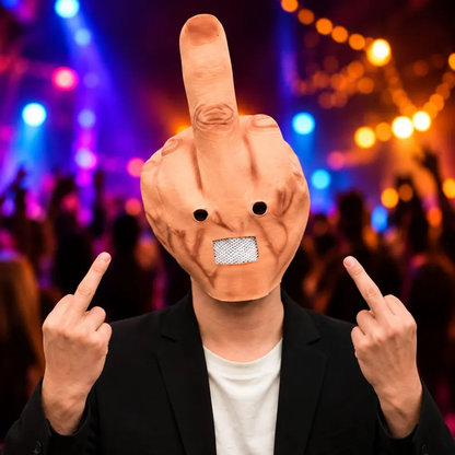 Giant Middle Finger Mask – Realistic Full Face Halloween Costume