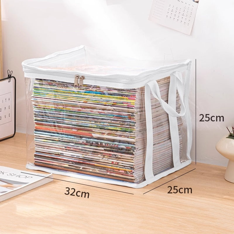 Large Clear Storage Box with Hinged Lid – Heavy-Duty High Capacity Organizer