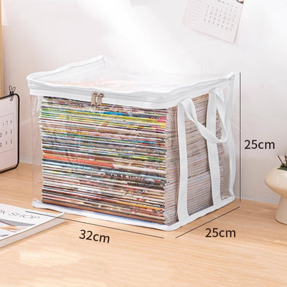 Large Clear Storage Box with Hinged Lid – Heavy-Duty High Capacity Organizer