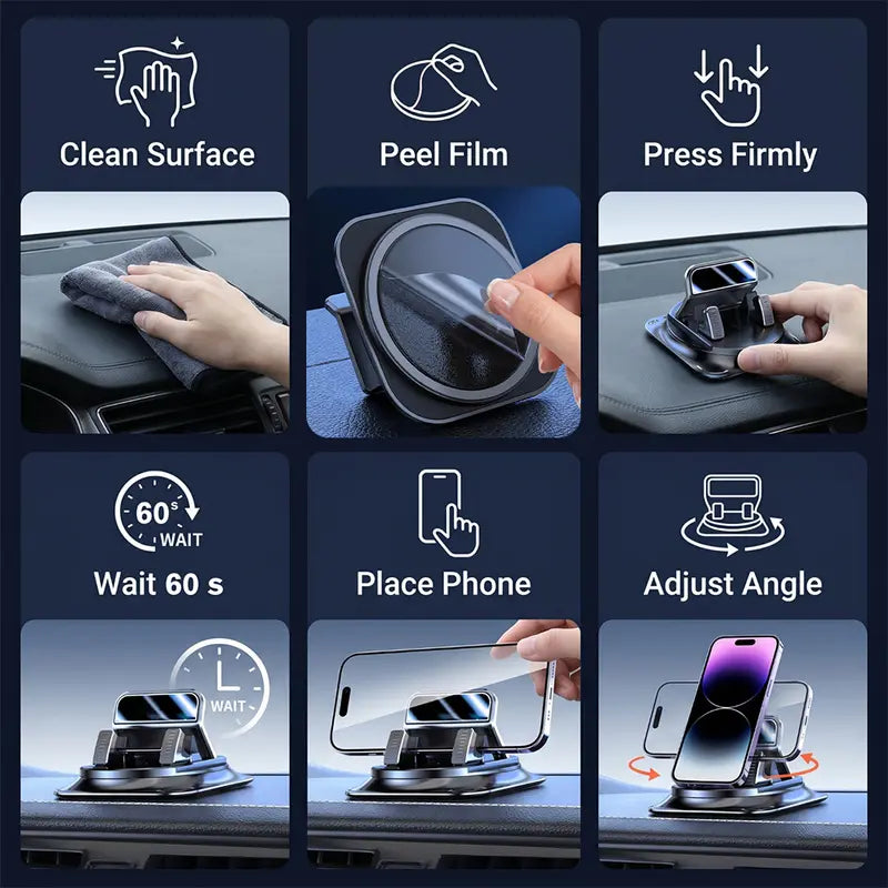 Car Phone Holder 360 Degree Rotation