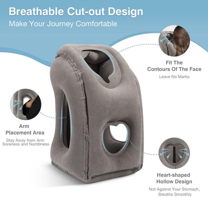 Inflatable Travel Pillow-Neck Pillow with Storage Bag