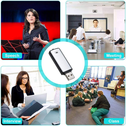 2-in-1 USB Voice Recorder with Smart Noise Reduction