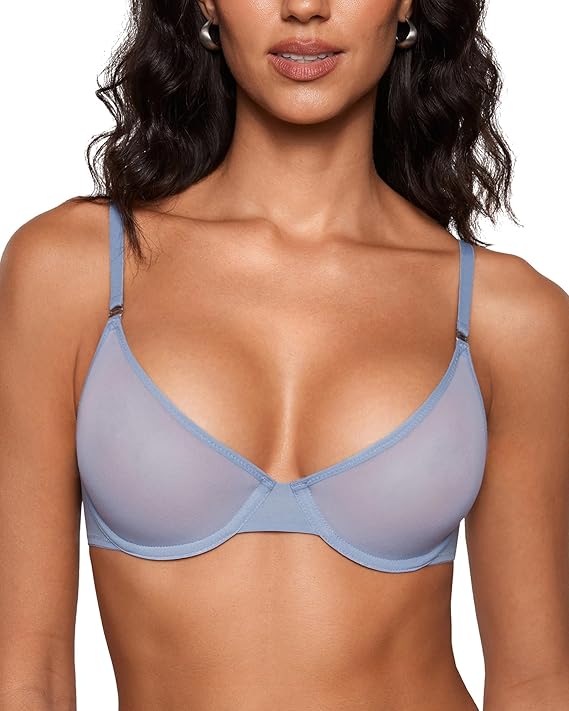 Women's Cosnufy Sheer Balconette Bra