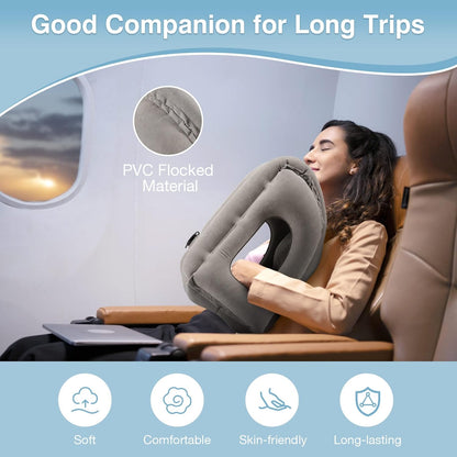 Inflatable Travel Pillow-Neck Pillow with Storage Bag
