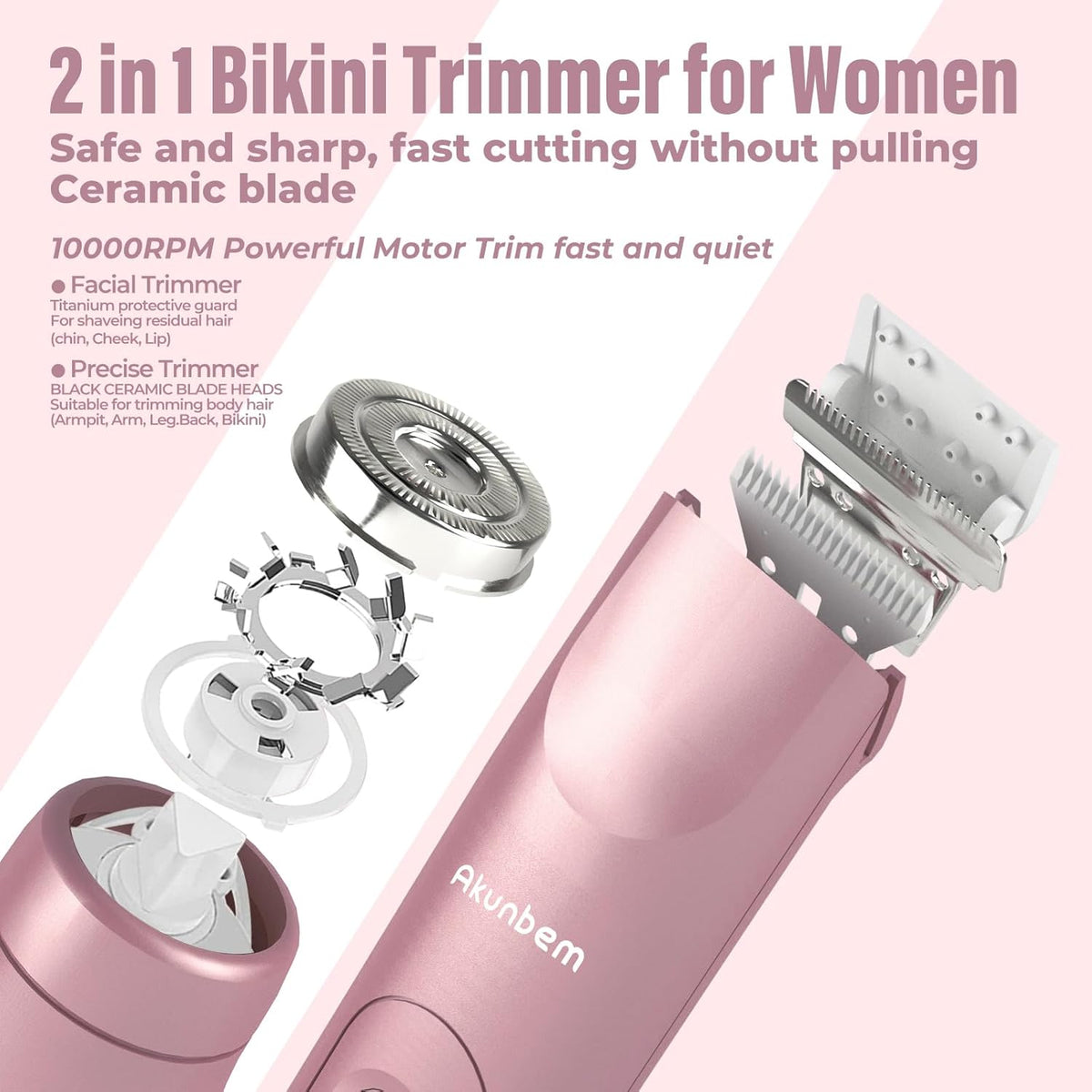 2-in-1 Electric Bikini Trimmer – Smooth, Gentle & Effortless Hair Removal for Women