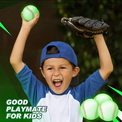 3 Pack Glow in the Dark Baseballs – Official Size Night Training Balls