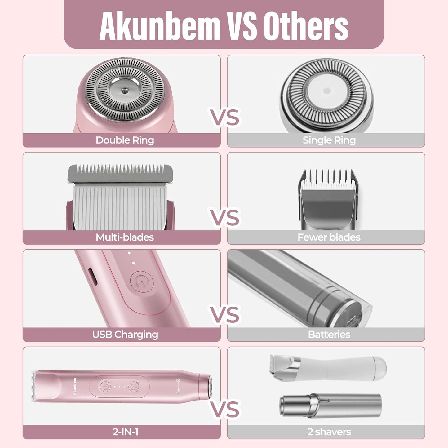 2-in-1 Electric Bikini Trimmer – Smooth, Gentle & Effortless Hair Removal for Women