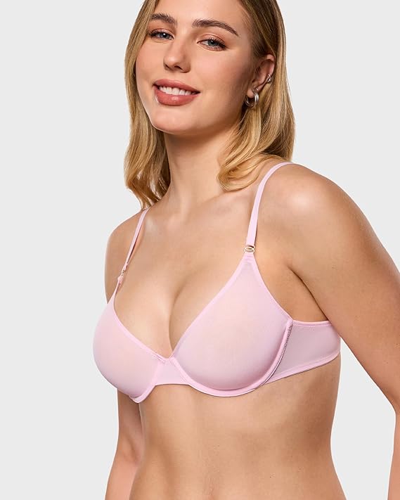 Women's Cosnufy Sheer Balconette Bra