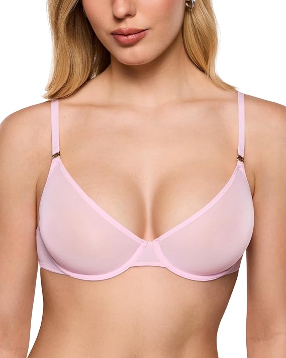 Women's Cosnufy Sheer Balconette Bra