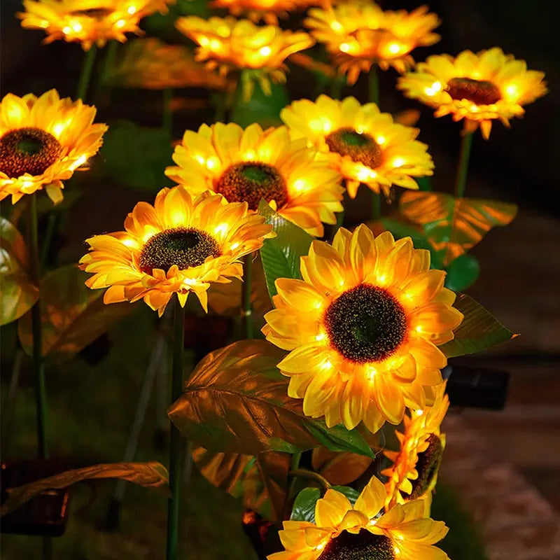 2pcs Solar LED Sunflower Garden Lights