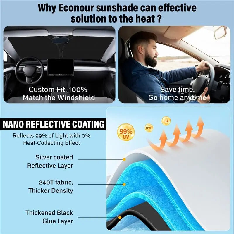 Foldable Front Window Sunscreen