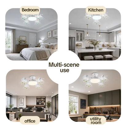 Foldable LED Ceiling Fan Light with Remote Control