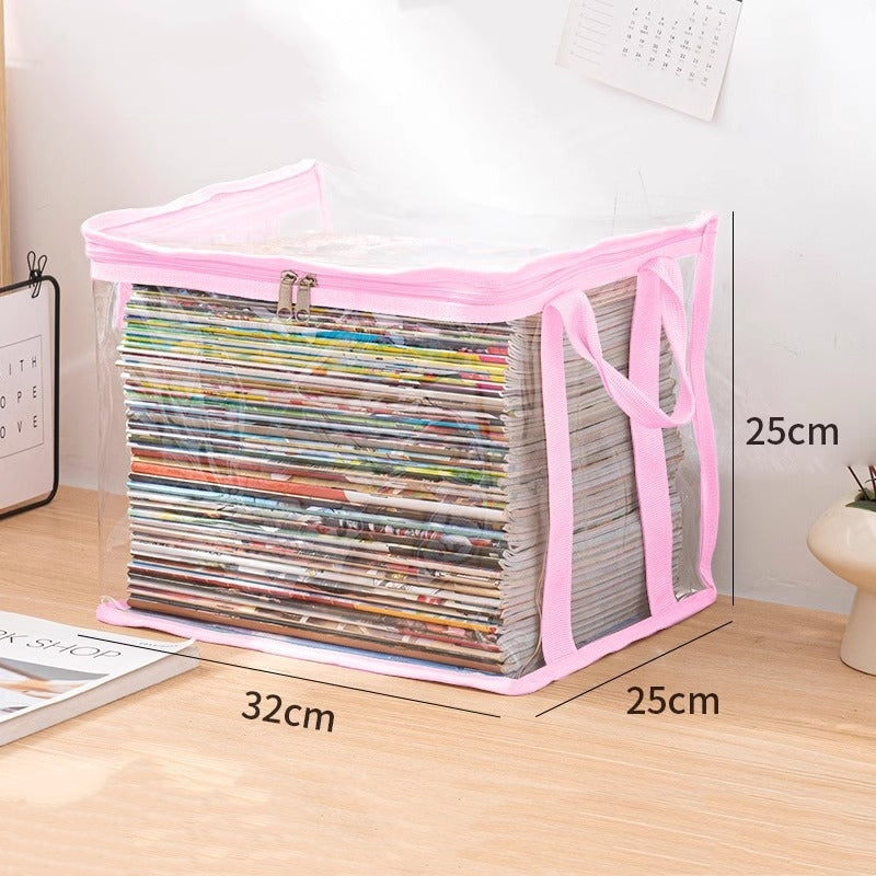 Large Clear Storage Box with Hinged Lid – Heavy-Duty High Capacity Organizer