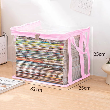 Large Clear Storage Box with Hinged Lid – Heavy-Duty High Capacity Organizer