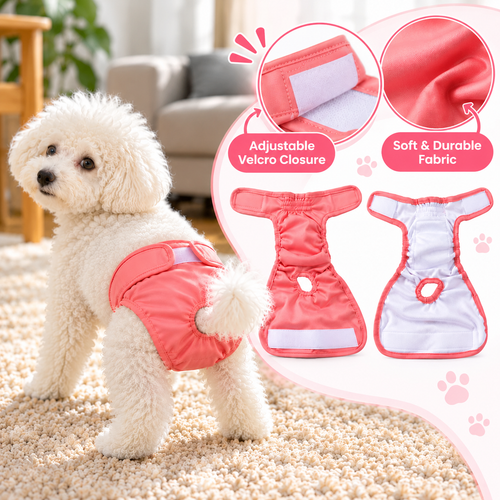 Reusable Waterproof Dog Diapers | Comfortable Fit for Everyday Protection