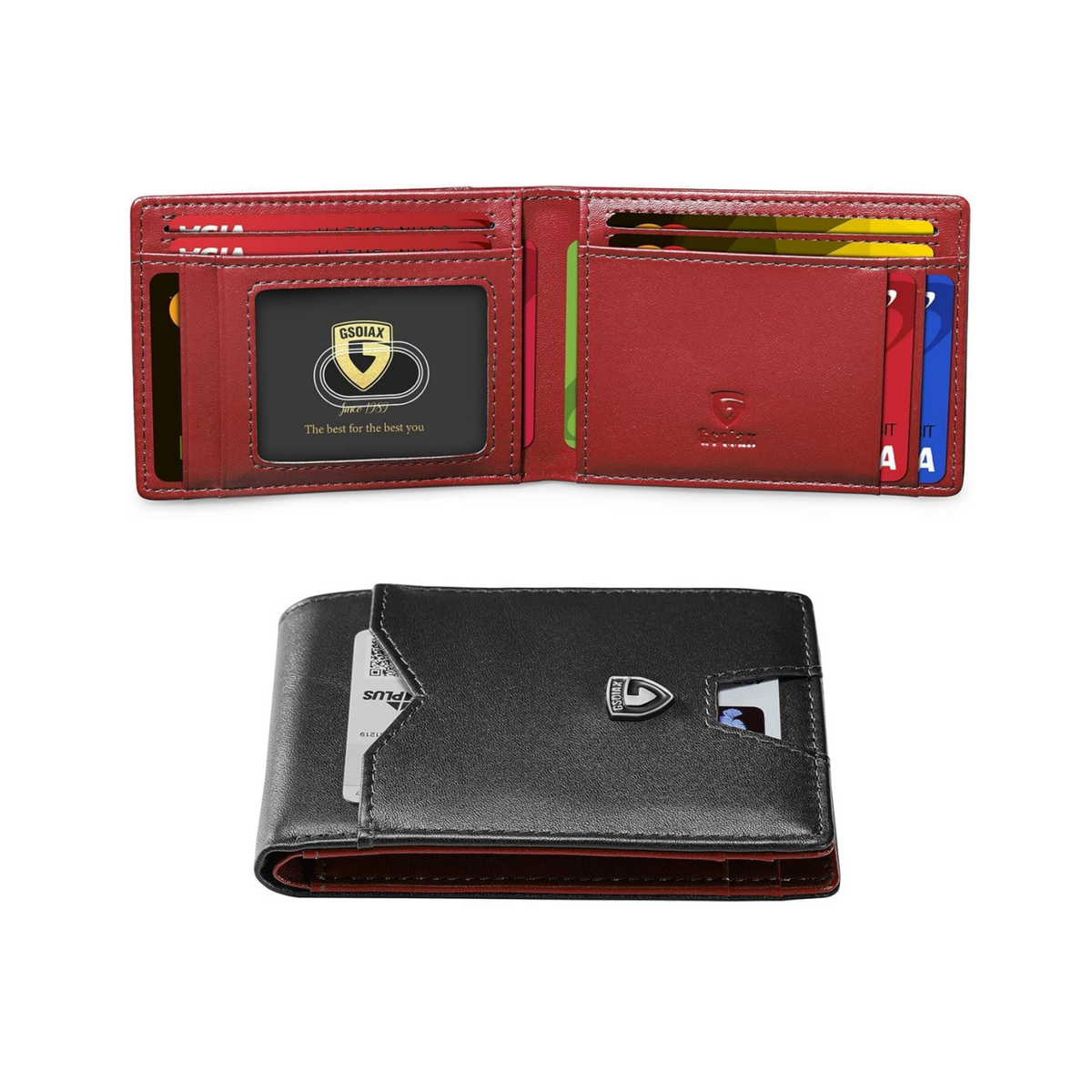 💴RFID Blocking Leather & Carbon Fiber Wallet