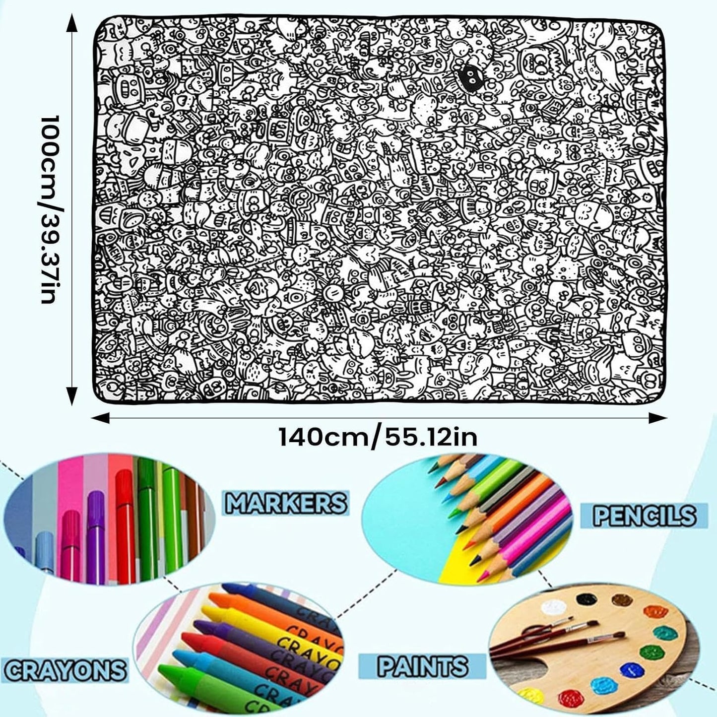 Art Craft Coloring Blanket