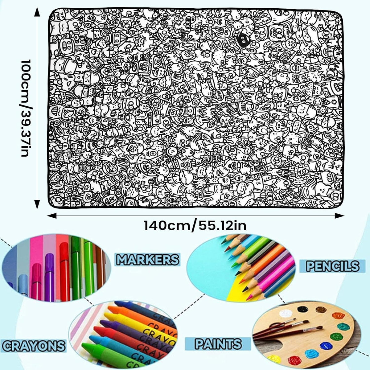 Art Craft Coloring Blanket