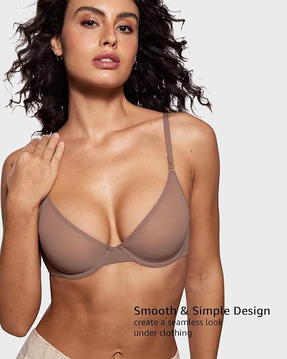 Women's Cosnufy Sheer Balconette Bra