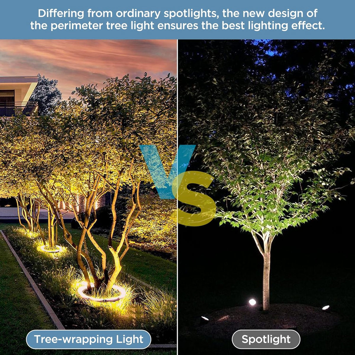 24V Low Voltage 3000K Warm White LED Outdoor Aluminum Outdoor Ring Tree Lights