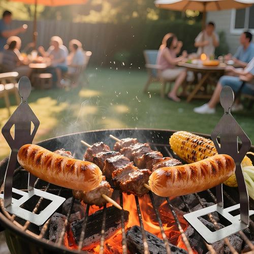 3PCS Funny BBQ Stand Man Hot Dog Holder