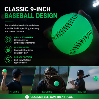 3 Pack Glow in the Dark Baseballs – Official Size Night Training Balls