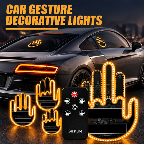 Car Gesture Decorative Lights|Remote Control 4 Mode Fun Finger Lights