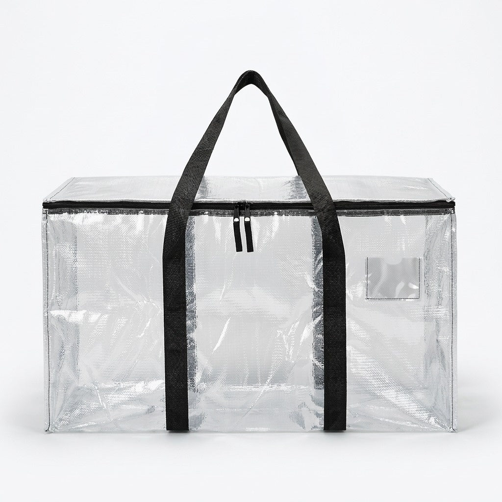Large Clear Storage Box with Hinged Lid – Heavy-Duty High Capacity Organizer