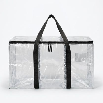 Large Clear Storage Box with Hinged Lid – Heavy-Duty High Capacity Organizer