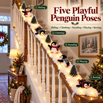 🐧Penguin Christmas Stair Snow Decor | A Cozy Penguin Christmas Story✨