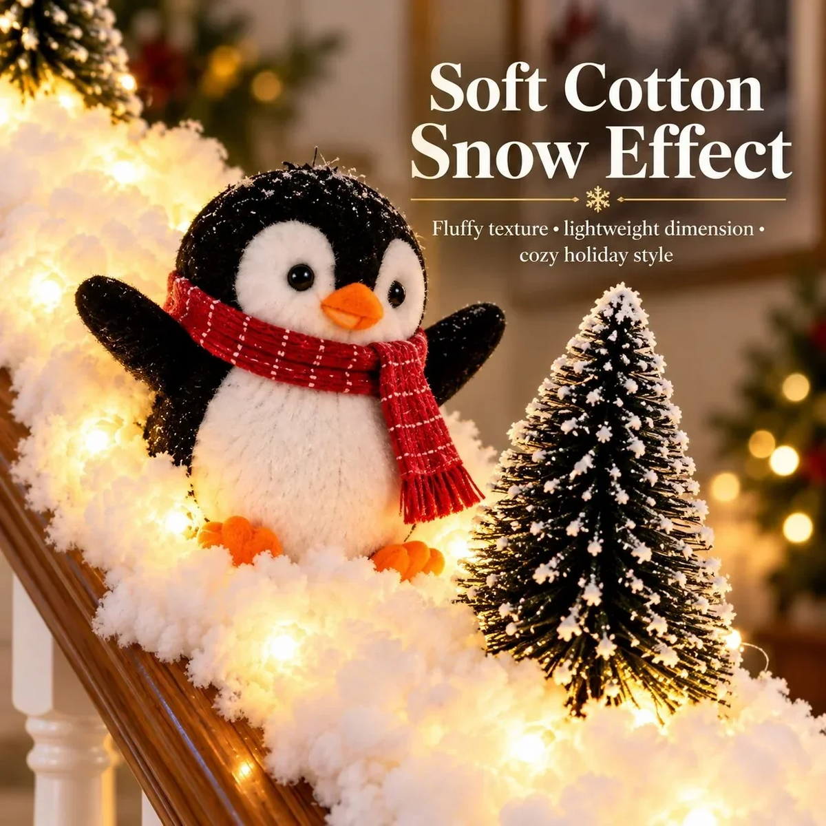 🐧Penguin Christmas Stair Snow Decor | A Cozy Penguin Christmas Story✨
