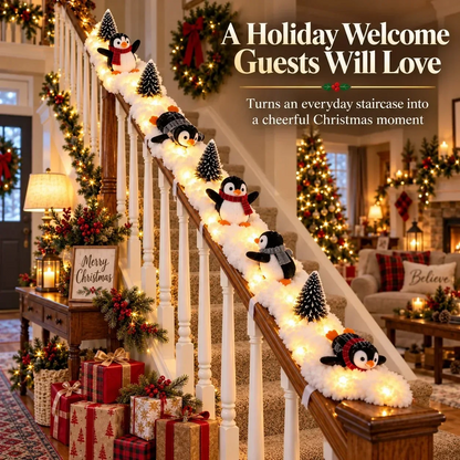 🐧Penguin Christmas Stair Snow Decor | A Cozy Penguin Christmas Story✨