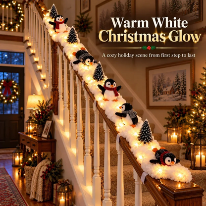 🐧Penguin Christmas Stair Snow Decor | A Cozy Penguin Christmas Story✨