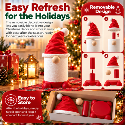 Christmas Gnome Paper Towel Holder – Cute Holiday Kitchen Decor