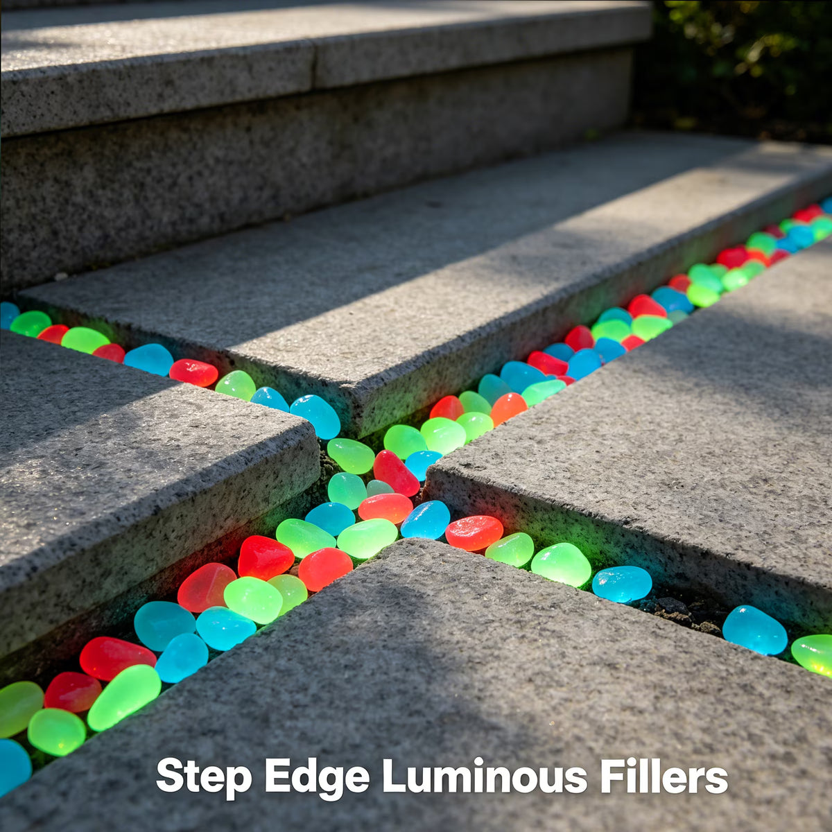 Mixed Color Luminous Garden Stones