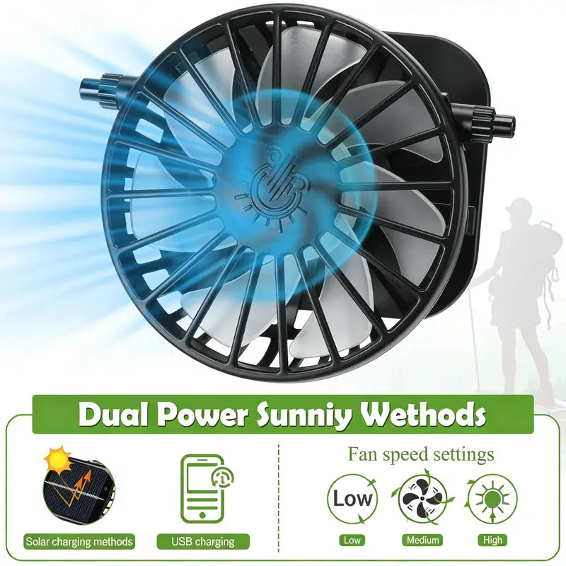 Ultralight Solar Dual Fan Cooling Sun Hat