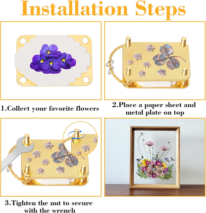 Mini Flower Press Kit for Flowers, Leaves & DIY Crafts