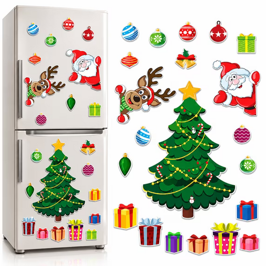 Christmas Fridge Magnetic Decoration Set-Holiday Kitchen Home Decor