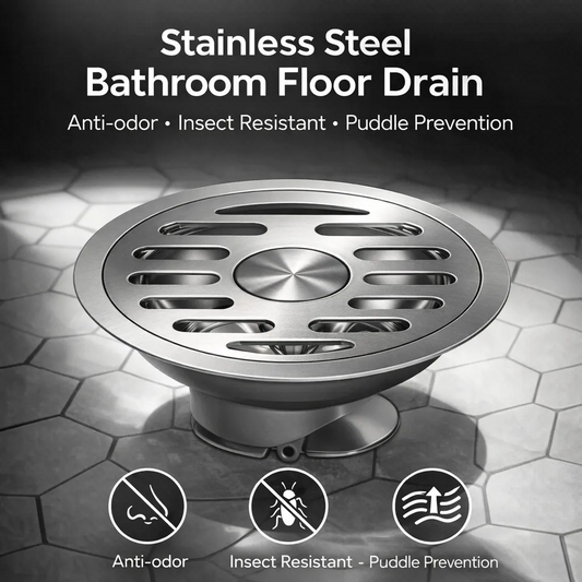 Stainless Steel Bathroom Floor Drain, Anti-odor, Insect Resistant, Puddle Prevention