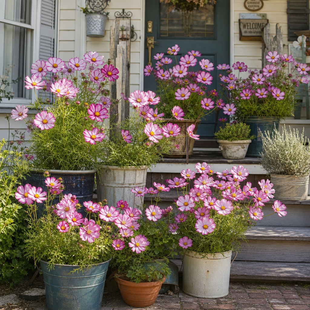 Cosmos Candy Stripe Flower Mix Easy Grow Garden Blooms (1000 grains)