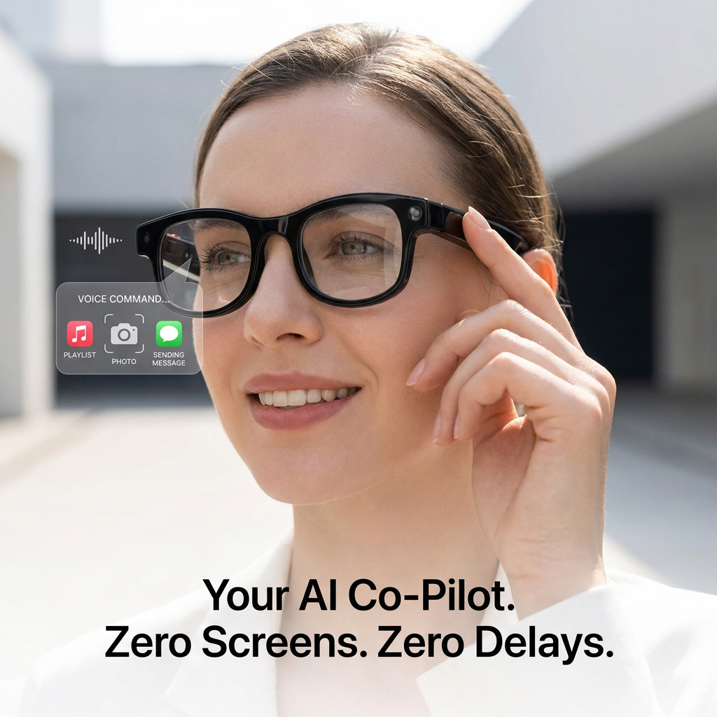 8K AI Smart Glasses: 100MP Camera, ChatGPT & Hands-Free Control