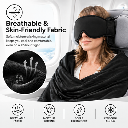 3-in-1 Airplane Sleep Support System – Memory Foam Travel Pillow & Body Sling