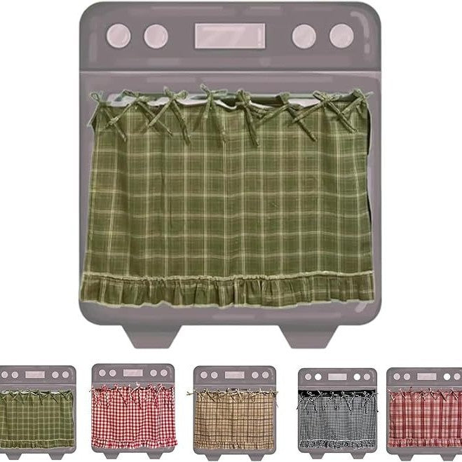Handmade Oven Skirt Cover – Rustic Kitchen Decor Accent
